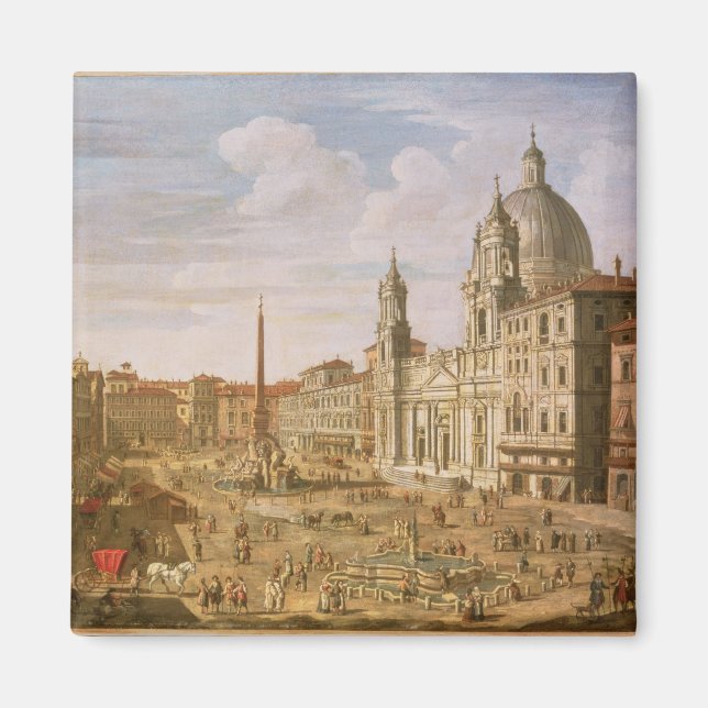 Piazza Navona, Rome, looking South towards Palazzo Magnet (Front)