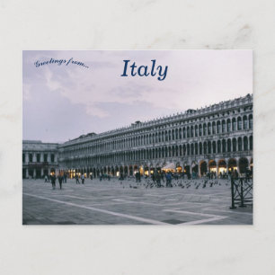 Piazza San Marco or St Mark's Square Venice Italy Postcard