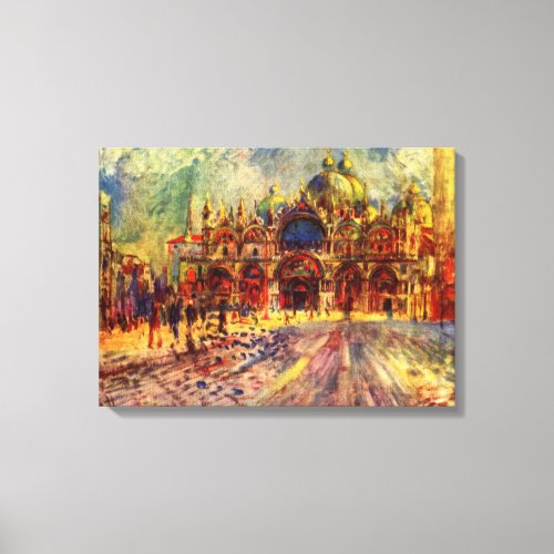 Piazza San Marco Venice by Pierre Renoir Canvas Print