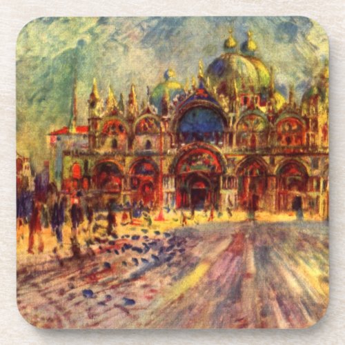 Piazza San Marco Venice by Pierre Renoir Coaster