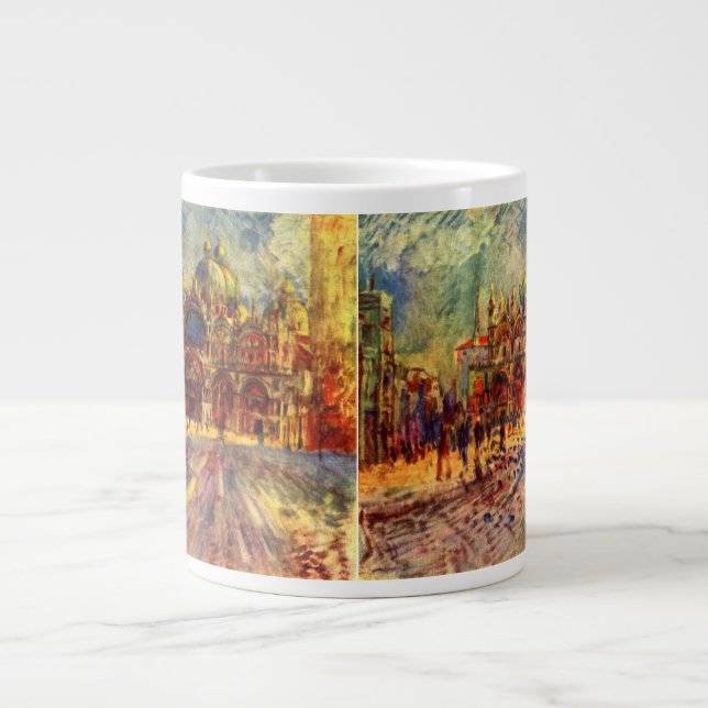 Piazza San Marco, Venice by Pierre Renoir Giant Coffee Mug (Front)