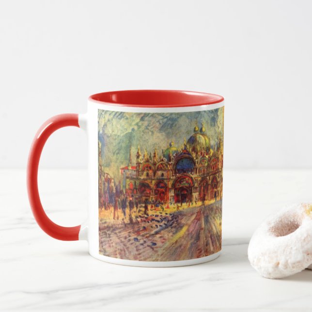 Piazza San Marco, Venice by Pierre Renoir Mug (With Donut)