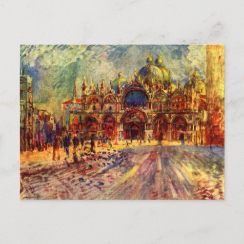 Piazza San Marco Venice by Pierre Renoir Postcard