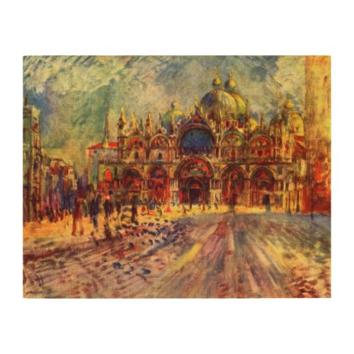 Piazza San Marco Venice by Pierre Renoir Wood Wall Art
