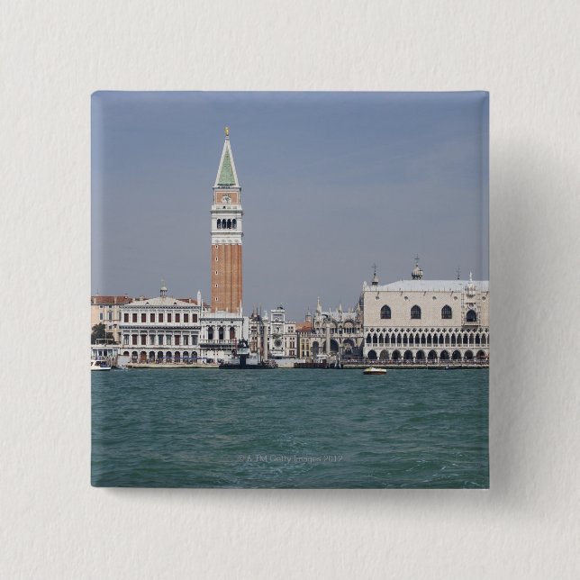 Piazza San Marco Venice Italy Button (Front)