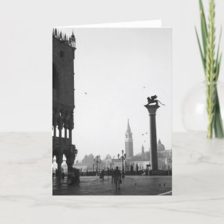 Piazza San Marco Venice Italy Winged Lion Card