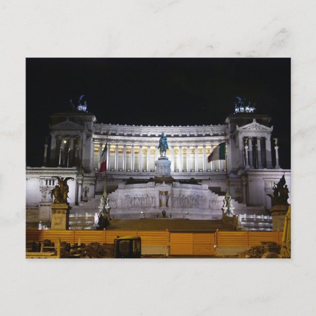Piazza Venezia at night Postcard (Front)