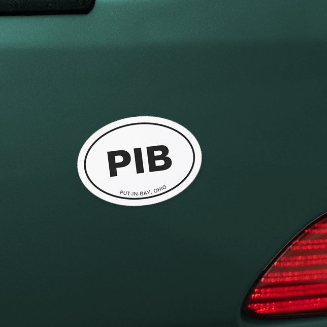 PIB Put-in-Bay Ohio Lake Erie Euro Oval Car Magnet (Creator Uploaded)