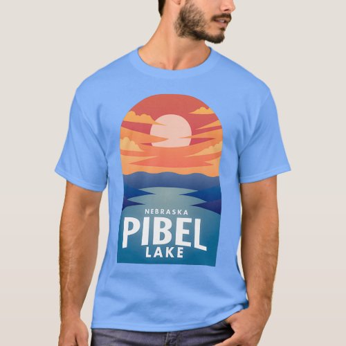Pibel Lake NB Retro Sunset T_Shirt