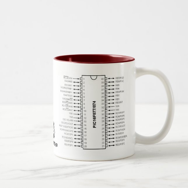 PIC Microcontroller Datasheet Mug (Right)