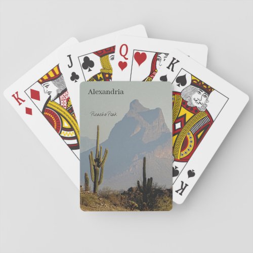 Picacho Peak Arizona Southwest Desert Mountain Poker Cards
