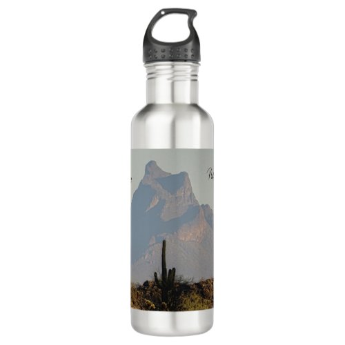 Picacho Peak Arizona Southwest Desert Mountain Stainless Steel Water Bottle