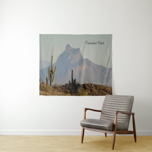 Picacho Peak Arizona Southwest Desert Mountain Tapestry (In Situ (Horizontal))