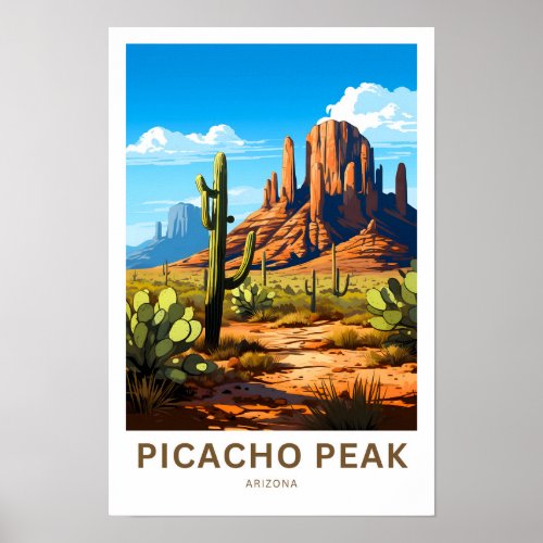 Picacho Peak Arizona Travel Print