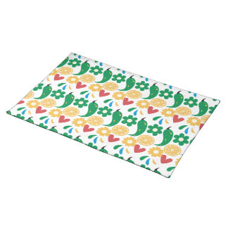 Picante Fiesta Chili Colorful Pattern Cloth Placemat