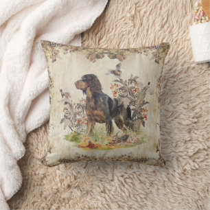 Picardy Spaniel , Bird hunting Throw Pillow