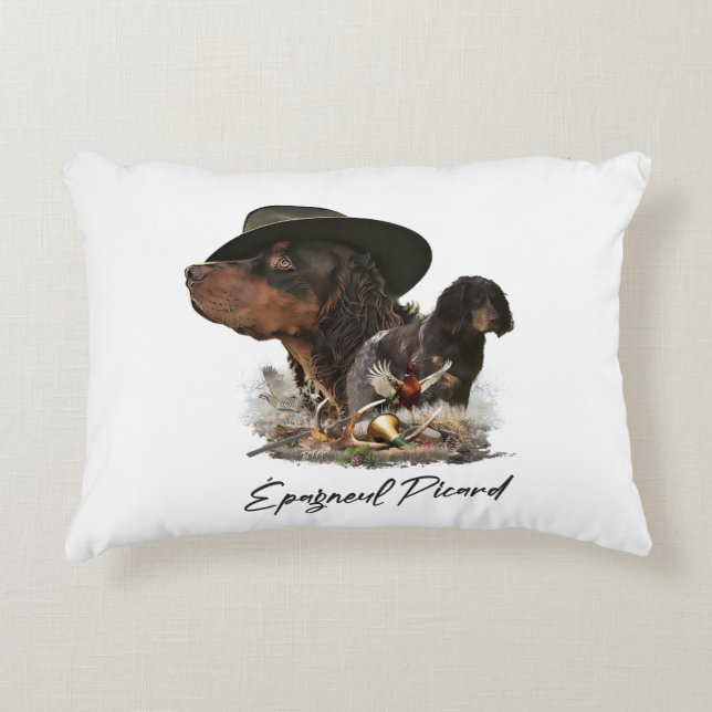 Picardy Spaniel , Hunting Season    Accent Pillow (Front)