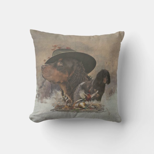 Picardy Spaniel , Hunting Season      Outdoor Pillow (Front)