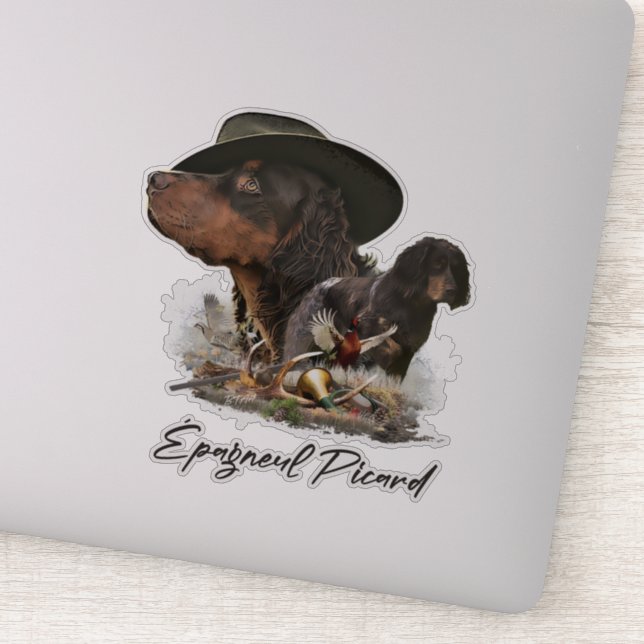 Picardy Spaniel , Hunting Season      Sticker (Detail)