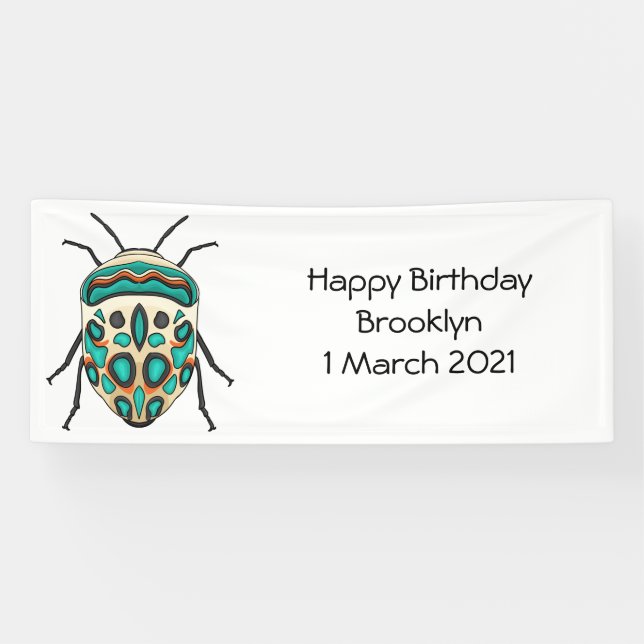 Picasso bug cartoon illustration  banner (Horizontal)
