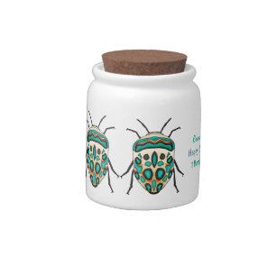 Picasso bug cartoon illustration candy jar