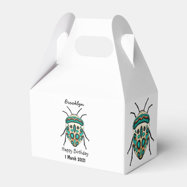 Picasso bug cartoon illustration  favor boxes (Front Side)