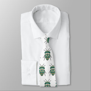Picasso bug cartoon illustration neck tie