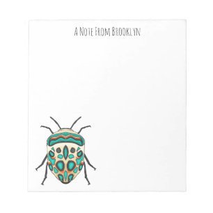 Picasso bug cartoon illustration notepad