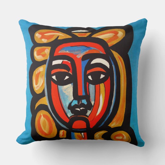 PICASSO BY NORA BUBBLE HEAD THROW PILLOW (Front)