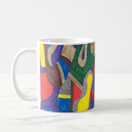 Picasso Cat Abstract Art  Mug