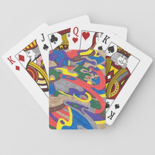 Picasso Cat Abstract Art Poker Cards