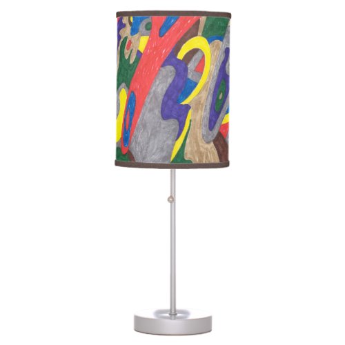 Picasso Cat Abstract Art Table Lamp