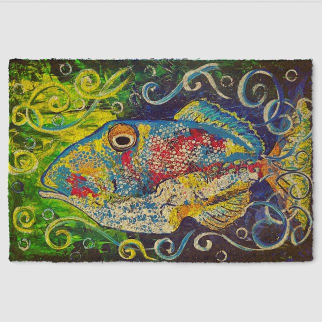 Picasso Fish Coir Mat (Front)