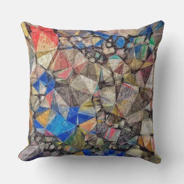 Picasso Graffiti Throw Pillow (Front)