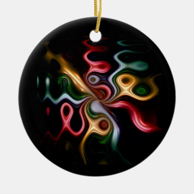 Picasso Rose Ceramic Ornament (Front)