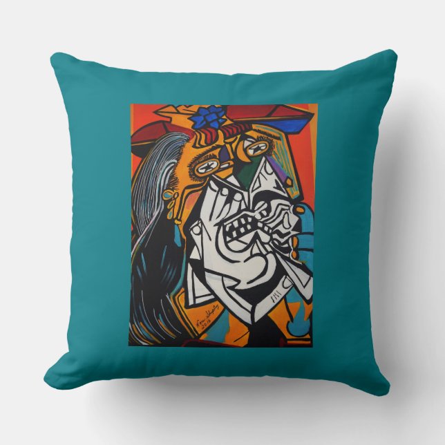 PICASSO THE WEEPER THROW PILLOW (Front)