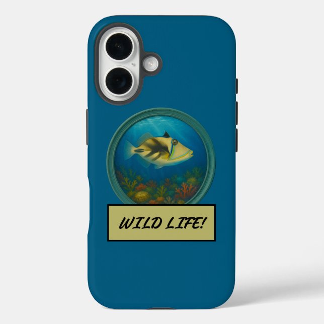 Picasso Triggerfish Ocean Blue Case-Mate iPhone Case (Back)