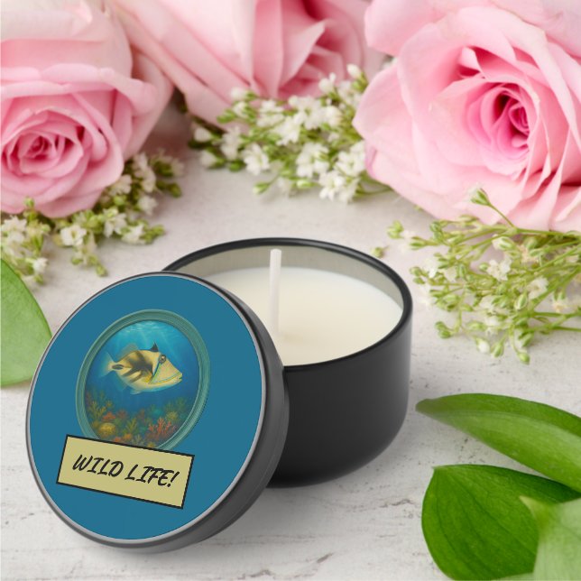 Picasso Triggerfish Ocean Blue Mini Candle Favors (Insitu (Wedding))