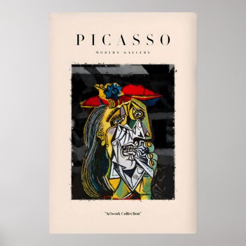 Picasso Weeping Woman Inspired Art Print Abstract