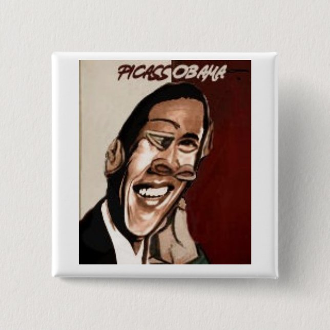 picassobama pinback button (Front)