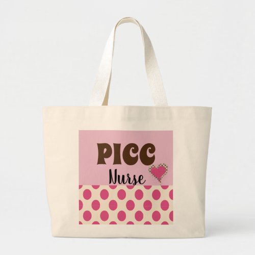 PICC Chick___PICC LINE Insertion Nurse ll Large Tote Bag