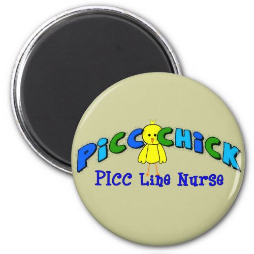 PICC Chick  PICC LINE NURSE BLUE Artsy Design Magnet