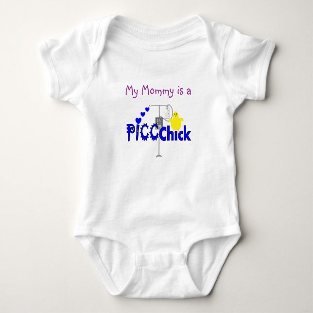 PICC CHICK (PICC LINE NURSE) gifts Baby Bodysuit (Front)