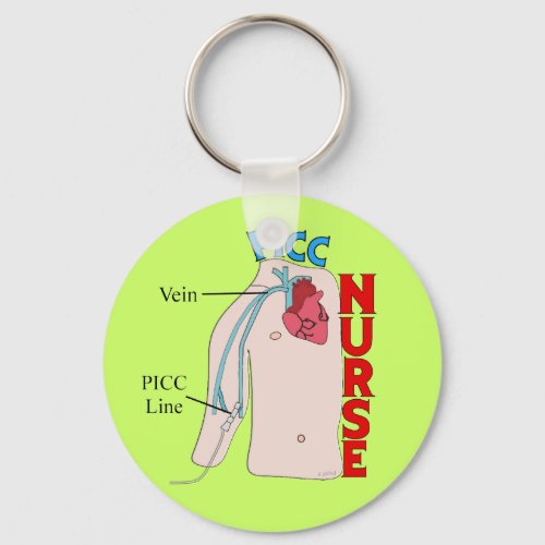 PICC Line Nurse Anatomical  Design Gifts Keychain