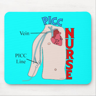 PICC Line Nurse Anatomical Design Gifts Mouse Pad