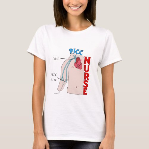 PICC Line Nurse Anatomical  Design Gifts T_Shirt