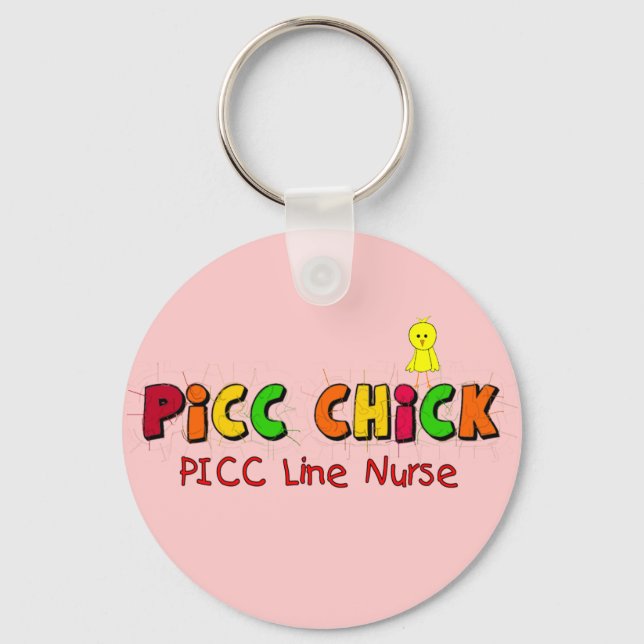 PICC LINE Nurse  Gifts Keychain (Front)