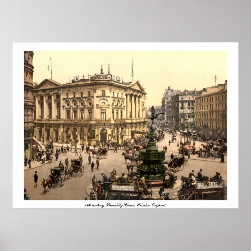 Piccadilly Circus Antique London England UK Poster