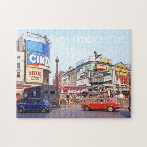 Piccadilly Circus Colorful London West End Jigsaw Puzzle