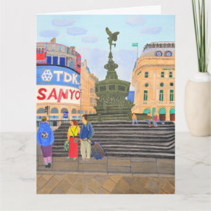 Piccadilly Circus folded greeting card